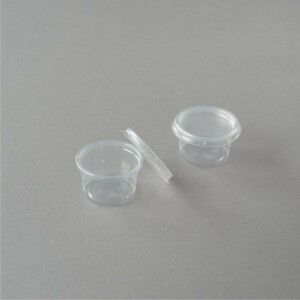 500 Stück Dressingbecher mit Deckel, transparent, 30 ml