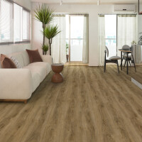 1 Paket (2,9222 m²) Klick-Vinyl EPC Eiche Chalet (240×1522×6,0 mm) +1,5 mm IXPE-Trittschalldämmung, NS=0,55 mm