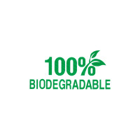 1000 Stück BIO Hemdchentragetaschen mit Motiv "100% Biodegradable" (27+14×48 cm), weiß