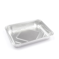 100-1000 Stück Alu-Menüschalen ungeteilt R879G ohne Deckel (227×177×30 mm), 950 ml