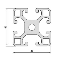 Aluminium Profil 40 × 40 mm Nut 8