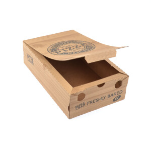 100 Stück Pizzakartons, Modell "Calzone", klein (27×16×7 cm), kraft