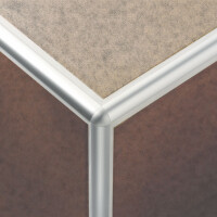 1 Stück Außenecke für Viertelkreisprofil DURAL Durondell DRE 80-SF-Y ECO, Metalldruckguss, gebürstet, silber, H=8 mm