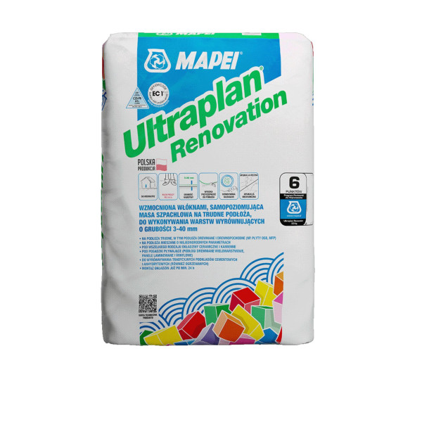 1 Sack Bodenausgleichsmasse MAPEI Ultraplan Renovation (3-40 mm), 23 kg