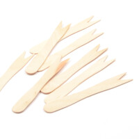 1000 Stück Holz Pommes-Frites Gabel, 8,5 cm