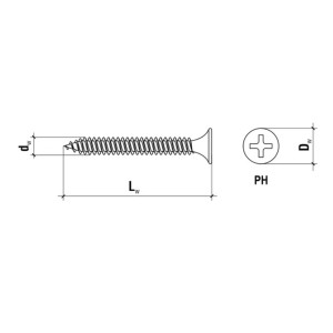 1000 Stück KLIMAS Schnellbauschrauben mit Feingewinde (3,5×25 mm), kreuzschlitz (PH-2), schwarz