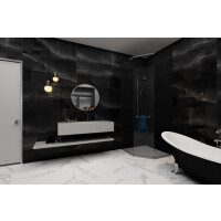 1 Paket (1,44 m²) Fliesen ONYX BLACK (60 × 120 cm), hochglanz