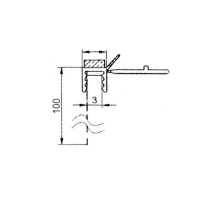 1 Stab PVC-Laibungsprofil mit Gewebe und mit Weichlippe BELLA PLAST BP13 MINI U, 250 cm