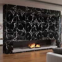 1 Paket (1,44 m²) Fliesen BLACK MARBLE (60 × 60 cm), hochglanz