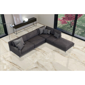 1 Paket (1,44 m²) Fliesen ALABASTRI BEIGE (60 × 120 cm), poliert