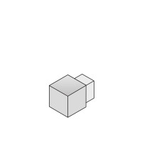 1 Stück Außen-/ Innenecke für Quadratprofil DURAL SQUARELINE DPSACM 911-Y, Aluminium, pulverbeschichtet, schwarz, matt, H=9 mm
