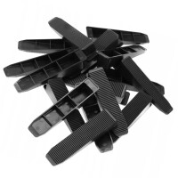 1 Packung (50 Stück) Keile SOLID für Fliesen Nivelliersystem (92 × 21 × 20 mm), standard, Kunststoff, schwarz