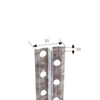 1 Stange Schnellputzprofil für den Innenputz CATNIC 4101 (Putzstärke 10 mm, Maße 21/10 mm), 275 cm