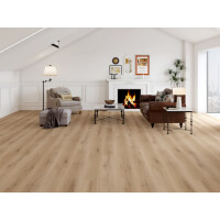 1 Paket (1,3969 m²) Klick-Vinyl SPC Eiche Torsby (229×1220×6,0 mm) +1,0 mm Kork-Trittschalldämmung, NS=0,55 mm