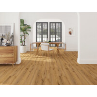 1 Paket (1,3969 m²) Klick-Vinyl SPC Eiche Forset (229×1220×6,0 mm) +1,0 mm Kork-Trittschalldämmung, NS=0,55 mm