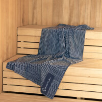 Saunatuch SAUNA (100×180 cm), Baumwolle, Oeko Tex®, blau