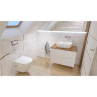 Waschtischunterschrank KOLORADO WHITE 800 mit 2 Schubladen, wandhängend (805×460×542 mm), glänzend, weiß