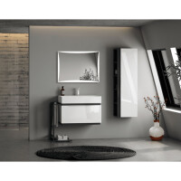 Badspiegel TETYDA mit LED-Beleuchtung, wandhängend (800×600 mm), Touch-Schalter, rechteckig
