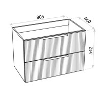 Waschbeckenunterschrank OKLAHOMA GREEN 800 mit 2...