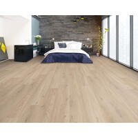 1 Paket (2,6352 m²) Klick-Vinyl SPC Eiche Crema (180×1220×3,5 mm), ohne Trittschalldämmung, NS=0,3 mm