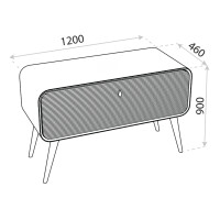 Waschbeckenunterschrank AUGUSTA 1200 mit 1 Schublade, wandstehend (1200×460×900 mm), schwarz/braun