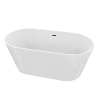 Freistehende Badewanne MIJAS, oval (1600×790×590 mm), 276 Liter, glänzend, weiß