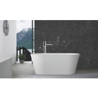 Freistehende Badewanne MIJAS, oval (1600×790×590 mm), 276 Liter, glänzend, weiß