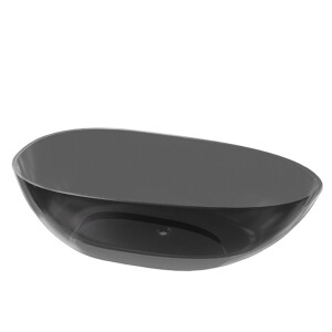 Freistehende Badewanne QUEEN, oval (1700×850×590 mm), 262 Liter, glänzend, schwarz