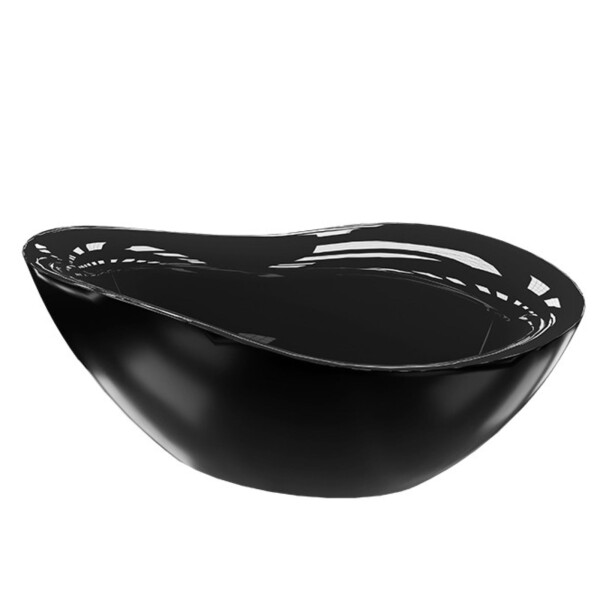 Freistehende Badewanne REUS BLACK, oval (1800×890×730 mm), 214 Liter, matt/glänzend, schwarz