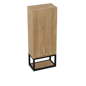 Bad Hängeschrank FREJA 350, mit 1 Tür, wandhängend (350×200×900 mm), Holz-Optik, braun/schwarz