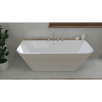 Vorwand-Badewanne ELIAS 1500, trapezförmig (1500×750×580 mm), 255 Liter, glänzend, weiß