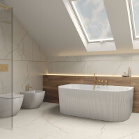 Vorwand-Badewanne OKLAHOMA, ovale Innenform...