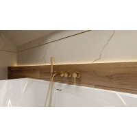 Vorwand-Badewanne OKLAHOMA, ovale Innenform (1700×800×580 mm), 254 Liter, glänzend, weiß