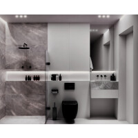 1 Paket (1,44 m²) Fliesen TRENTO NERO (60 × 120 cm), poliert