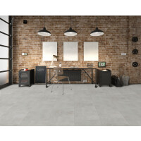 1 Paket (2,9768 m²) Klick-Vinyl EPC SOLID ROCK XXL Light Concrete (610×1220×6,5 mm) +2 mm IXPE-Trittschalldämmung, NS=0,55 mm