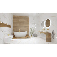 Freistehende Badewanne MODENA 2.0, oval (1700×780×680 mm), 250 Liter, glänzend, weiß