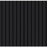 1 Stück (1,56 m²) Akustikpaneel BLACK (260 × 60 × 2,1 cm), matt, schwarz