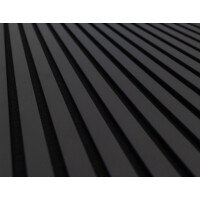 1 Stück (1,56 m²) Akustikpaneel BLACK (260 × 60 × 2,1 cm), matt, schwarz