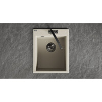 Einbauspüle CHICHI aus Granit (48 × 38 cm), 1 Becken, beige, matt