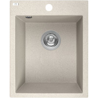 Einbauspüle CHICHI aus Granit (48 × 38 cm), 1 Becken, beige, matt