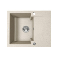 Einbauspüle CHICHI aus Granit mit kleiner Abtropffl&aum