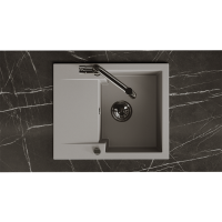 Einbauspüle CHICHI aus Granit mit kleiner Abtropffl&aum