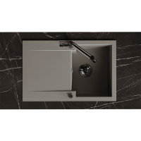 Einbauspüle CHICHI aus Granit mit Abtropffläche (7