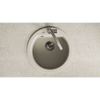 Einbauspüle DAFNE aus Granit (Ø 51 cm), 1 Becken, beige, matt