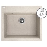 Einbauspüle TAU aus Granit (57 × 50 cm), 1 Becken