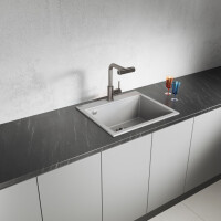 Einbauspüle TAU aus Granit (57 × 50 cm), 1 Becken