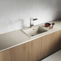 Einbauspüle TAU aus Granit (60 × 50 cm), 1 Becken