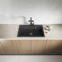 Einbauspüle TAU aus Granit (70 × 50 cm), 1 Becken