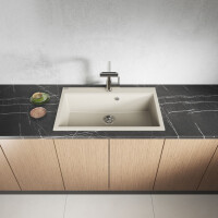 Einbauspüle TAU aus Granit (80 × 50 cm), 1 Becken