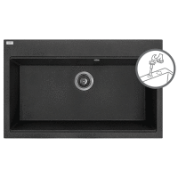 Einbauspüle TAU aus Granit (80 × 50 cm), 1 Becken